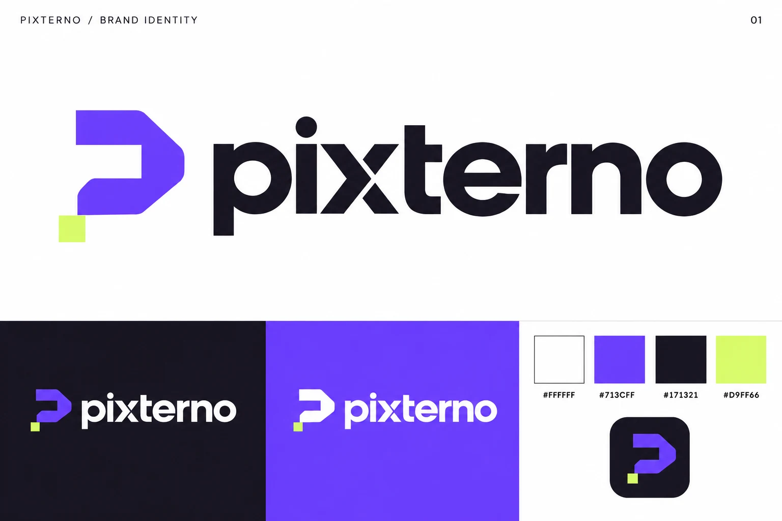 Koncepcja produktu katalogi i broszury w identyfikacji PIXTERNO